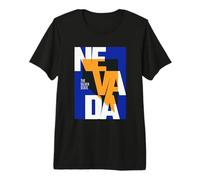 Nevada Map Nevada State Pride Travel Souvenir Premium T-Shirt