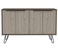 Nevada Medium Sideboard - Grey Oak - Hairpin Legs