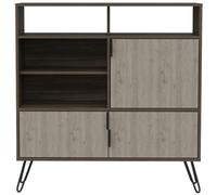 Nevada Small Sideboard - Grey Oak - Hairpin Legs