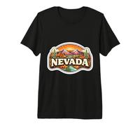 Nevada Souvenir Vacation Memorabilia Badge State Visitor Premium T-Shirt