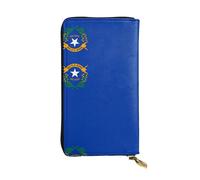 Nevada State Flag Long leather wallet, portable credit card holder, zippered coin purse, and ID compartment