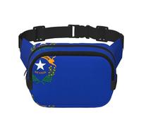 Nevada State Flag Pattern trendy fashionable waist bag, unisex travel sports messenger bag