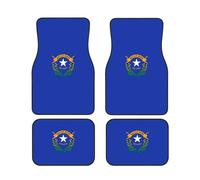 Nevada State Flag Print Car Floor Mats Set 4 All-Weather Waterproof Anti-Slip Trucks Interior Accessories
