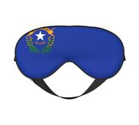 Nevada State Flag Print Eye Mask for Comfortable Sleep – Elastic Nighttime Shade, Perfect for Plane, Travel, and Meditation