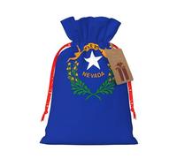 Nevada State Flag Print Gift Drawstring Bags Reusable For Winter Celebrations Party Favors Goodie Pouches