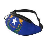 Nevada State Flag Print Man and Women Waist Bag Lightweight Travel Accessory for Hiking Cycling Running