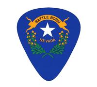 Nevada State Flag Stylish and durable guitar picks, three types of thin, medium and heavy guitar picks (12 pieces), suitable for guitar, bass, electric guitar, ukulele,