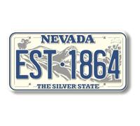 Nevada State License Plate Magnet by Classic Magnets, 1.9" x 3.8", Collectible Souvenirs Made in The USA