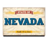 Nevada State Poster Fridge Magnet The Silver State Travel Souvenir Las Vegas