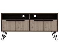 Nevada TV Unit - Grey Oak - Hairpin Legs
