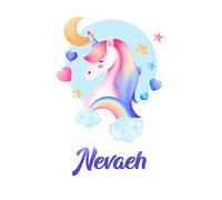 Nevaeh : Cute Unicorn Journal: Notebook With Name On Front Cover, 120 pages College Ruled Notebook Journal & Diary for Writing & Note Taking for ... Personalized Notebooks For Girls And Women)