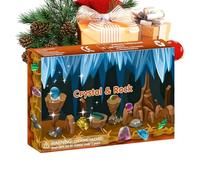 Nevalerra | 2025 Advent Natural Collection - Countdown Calendar Gems Science Festive | For Children Adults Boys Explorer Birthday Party Desk