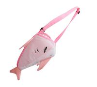 Nevalerra Beach Shells | Mesh Shoulder Type with Shark Design - Mesh Folding Beach Large Capacity, for Kids Girl Toy Summer Holiday Pool Travel, pink, Consulte la descripción, See description