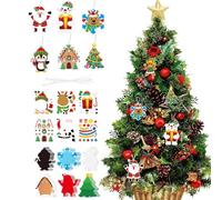 Nevalerra Christmas Ornament Craft Activities | 2D Party Pendant with Stickers | Create Christmas Tree Decorations - for Children and Adults, Tree, Class, Home, Winter,