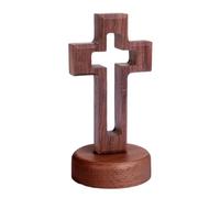 Nevalerra Cross Statue - Standing Easter Home Decor | Religious Sculpture with Flower Base,for Study Room Bedroom Bathroom Shelf Office Wall Church Party Wedding Men Women