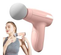 Nevalerra Deep Tissue Massage - 15x12x5.3cm Portable Vibrating Electric Body, Handheld Sports Device, 3 Levels Adjustable Machine for Muscles Tension Sooreness| Travel Recovery White Pink 5V/1A Relief