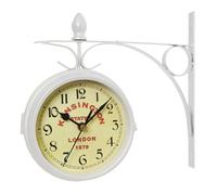Nevalerra Double-Sided Wall Mount - Visible on Both Sides in Nostalgic Design, Sturdy Iron Station with Glass Cover | Retro Wall Mounted Rotating with Moviment