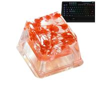 Nevalerra Flower Resin Keys - Dried Flower Key Keyboard, Gypsophila Keyboard Key | The Game Keyboard Shines Through the Translucent R4 Button, Writing Experience