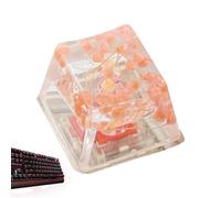 Nevalerra Flower Resin Keys - Dried Flower Key Keyboard, Gypsophila Keyboard Key | The Game Keyboard Shines Through the Translucent R4 Button, Writing Experience