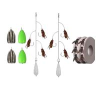 Nevalerra Fly Baits for Perch - Artificial Trout Perch Equipment - Portable Realistic Multi Hook Fish Attracting Tools for Bulls Saltwater and Sweet Water Lake River Pond
