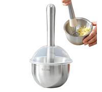 Nevalerra Metal Garlic Press | Handheld Condiment Crusher | Heavy Duty Garlic Press | for Home Kitchen Party Restaurant Apartment Meal Prep Barbecue Dining Room