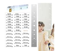 Nevalerra Mirror Wall Wax, Growth Table for Linear Height Mirrored Wax Lenses for Kids Kids Youth Girls Kids