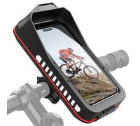 Nevalerra Motorcycle Phone Holder, Waterproof Handlebar Holder, Motorcycle Smartphone Cradle, Anti-Shake Motorcycle Phone Holder, Handlebar Phone Holder for Delivery Drivers, Sports Travelers