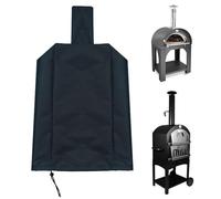Nevalerra Pizza Oven - Outdoor Wood Oven & Grill, Double-Walled Insulation for Optimal, Stainless Steel Housing, Versatile Stone Oven for Pizza, Bread, Flambée, Quick Heating Time, Portable