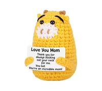 Nevalerra Positive Crochet Animals - 3.54x2.17in Inspirational Gift, Handmade Giraffe Toy, Uplifting Affirmation Card for Teacher Teen Coworker Friend | Holiday Season Birthday Women Men Motivational