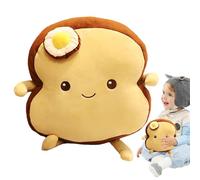 Nevalerra Simulation Toast Shape Cushion, Bread Cushion, Improve Your Space with This Cartoon Plush Simulation Cushion, Realistic Poached Egg Cushion for Children Adults
