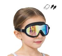 Nevalerra Swimming Goggles - 6.89x3.54x3.35in Wide View Design, Anti-Fog Lens with Nose Clip Earplugs, Youth Gear for Boys Girls Pool Beach Snorkeling Diving | Water Activities Summer Vacation Travel