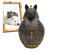 Nevalerra Urn for Dogs | Ancient Egyptian Resin Keepsake for Kitten, Urn for Puppy Cremation | for Dog Owners Families Grieving Veterinarians Shelters Home Apartment Living Room