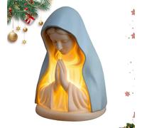 Nevalerra Virgin Mary Night Light,Devotional Prayer Figure Lighting - Christmas Lamp | for Home Christmas Birthday Nursery College Room Bedside Decoration