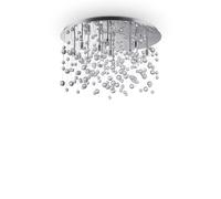 The Italian Collection Snow 12 Light Semi-Flush Ceiling Fitting in Chrome Finish