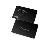 NEVEQ RFID & NFC Blocking Card - Anti-Theft Security for Credit/Debit/ID Card. Secure Your Identity and Finance Information with a Slim-Design Card Protector, 1 pc. (Black)