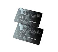 NEVEQ RFID & NFC Blocking Card - Anti-Theft Security for Credit/Debit/ID Card. Secure Your Identity and Finance Information with a Slim-Design Card Protector, 2 pcs. (Black-Grey)