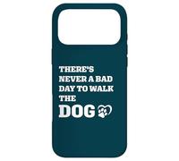 Never a Bad Day to Walk the Dog Paw Print Heart Graphic Gift Case for iPhone 17 Pro Max