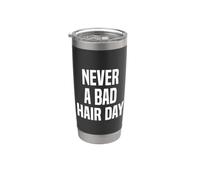 Never A Bad Hair Day Bald Stainless Steel Insulated Tumbler
