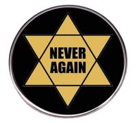 Never Again I Stand With Israel Support Jews Pro Jewish Star of David Israeli Flag IDF Jerusalem Judaism 1.2" Enamel Pin Badge, 3.05 cm, Enamel, enamel