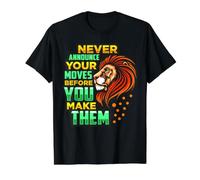 Never Announce Your Moves Before You Make Them Leo King Lion Value Graphic T-Shirt, Men, Black, L