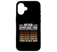 Never-Apologize For Your Black Thoughts Loyalties Motives Case for iPhone 16