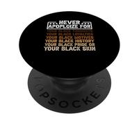 Never-Apologize For Your Black Thoughts Loyalties Motives PopSockets Adhesive PopGrip