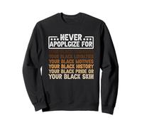 Never-Apologize For Your Black Thoughts Loyalties Motives Sweatshirt