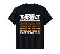 Never-Apologize for Your Black Thoughts Loyalties Motives T-Shirt