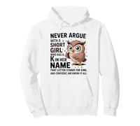 Never Argue With A Short Girl Who Has A 'K' Cute Owl Design Pullover Hoodie