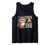 Never Argue with A Short Girl Who Has an 'A',Cute Owl Design Tank Top
