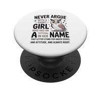 Never Argue With A Short Girl Who Has An A In Short Girl PopSockets Adhesive PopGrip