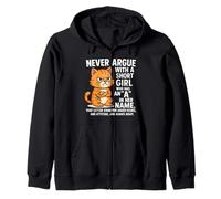 Never Argue With Short Girl Who Has A In Her Name Cat Lover Zip Hoodie