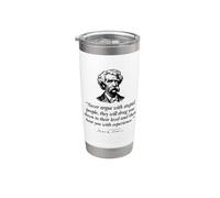 Never Argue with Stupid People Mark Twain Quote Black Print Stainless Steel Insulated Tumbler
