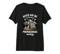 Never Ask Me About My Preparedness Strategy Prepper Premium T-Shirt